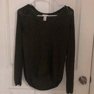 Cute olive green sweater.